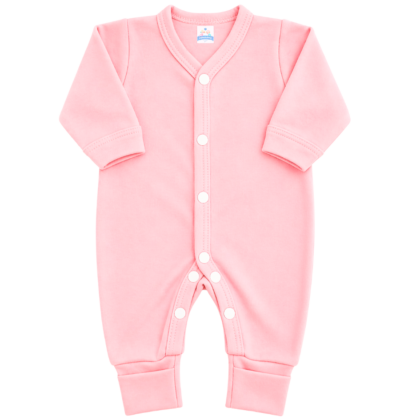 Macacão Prematuro Suedine Rosa Bebê