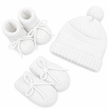 Kit Tricot Prematuro Amor em Cada Ponto Branco