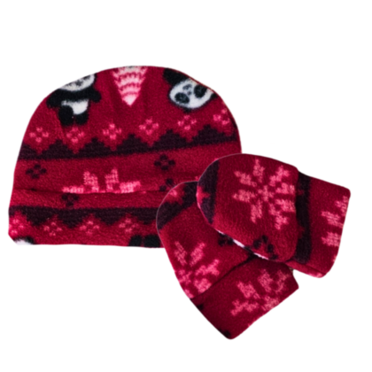Kit Gorro e Luva Prematuro Microsoft Panda PR1