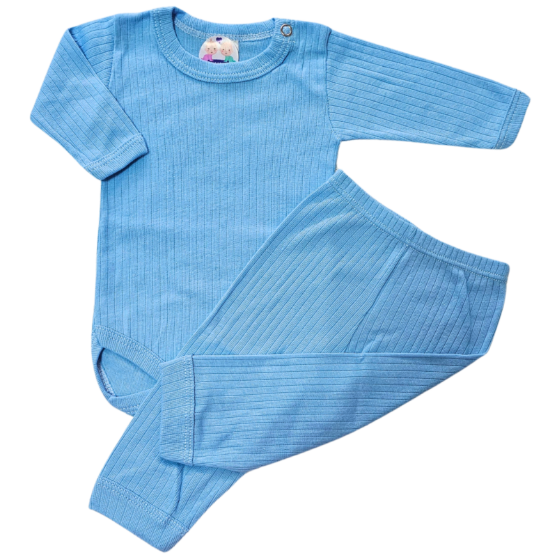 Body e Calça Prematuro Canelado Premium