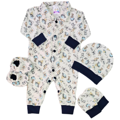 Kit Macacão Prematuro Suedine Leve Espacial