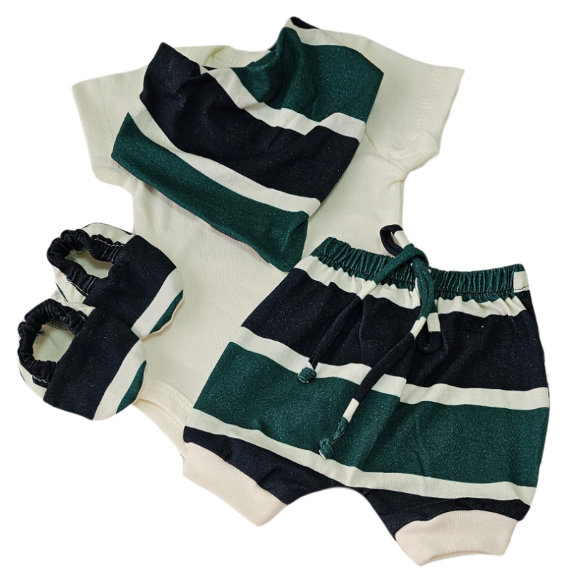 Conjunto Shorts Prematuro Listra Verde Off