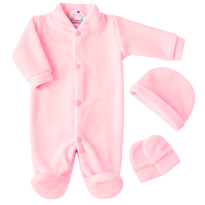 Kit Macacão Prematuro Microsoft Rosa Bebê