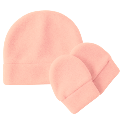 Kit Gorro e Luva Prematuro Microsoft Rosa Bebê PR1