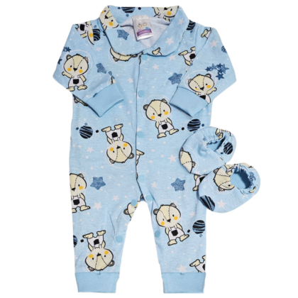 Kit Macacão Prematuro Algodão Ursinho Alegre