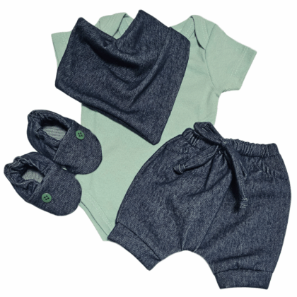 Conjunto Shorts Prematuro Estilo Jeans Apressadinho