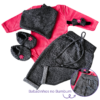 Conjunto Saruel Prematuro Luxo Jeans Preto Apressadinha