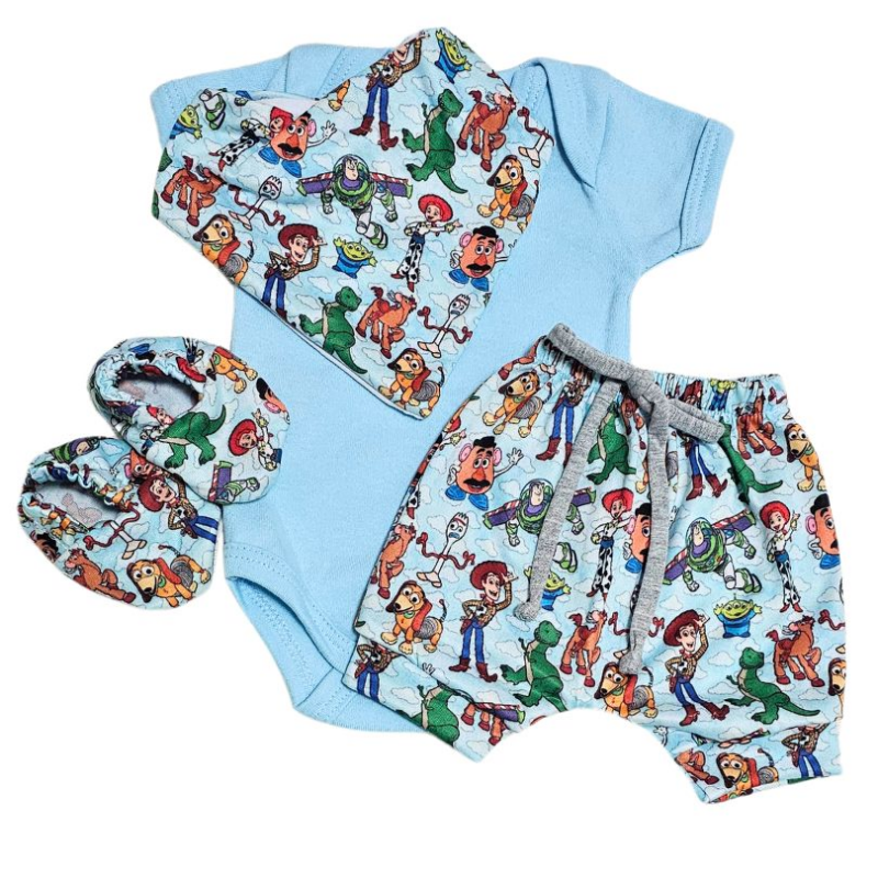 Conjunto Shorts Prematuro Desenho Animado