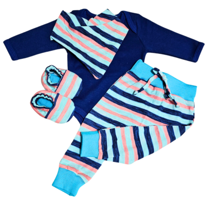 Conjunto Saruel Prematuro Listras Colors