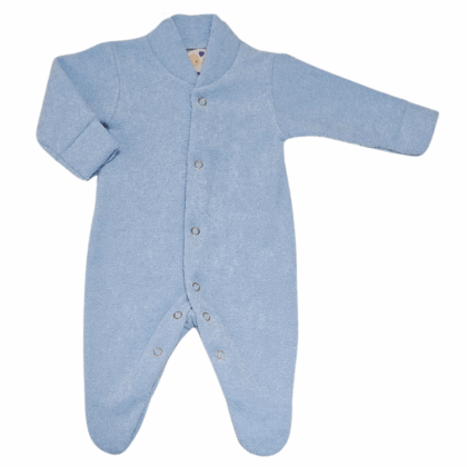 Macacão Prematuro Plush Bouclé Peluciado Premium Azul