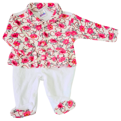 Macacão Prematuro Plush Flores