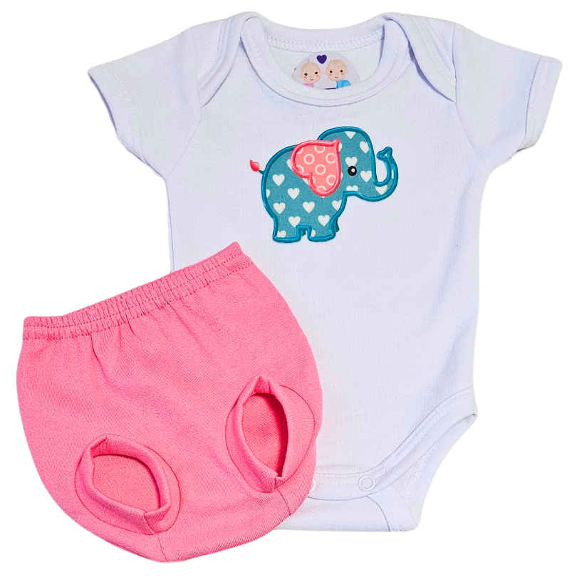 Conjunto Tapa Fralda Prematuro Suedine Fofurinha