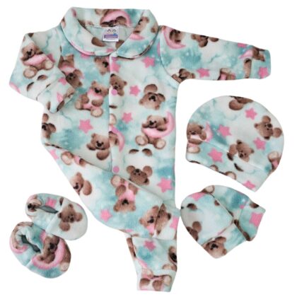 Kit Macacão Prematuro Microsoft Ursinhas Delicadas