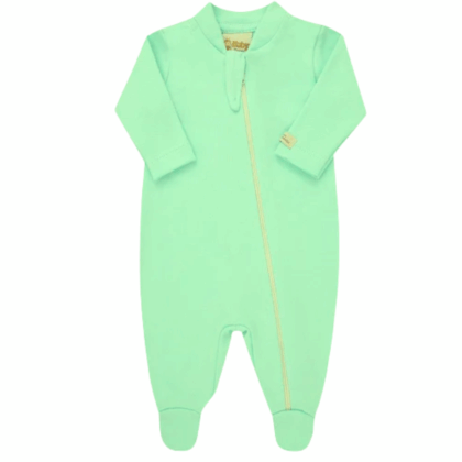 Macacão Prematuro Suedine Zíper Verde