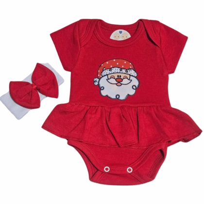 Body Vestido Suedine Prematuro Meu Primeiro Natal