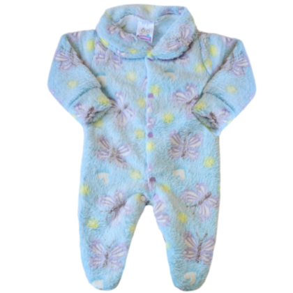 Macacão Prematuro Fleece Borboletas