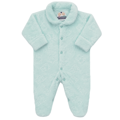 Macacão Prematuro Fleece 3D Ursinho Azul