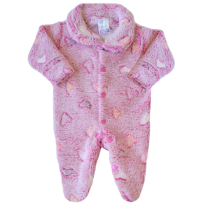 Macacão Prematuro Fleece Coração