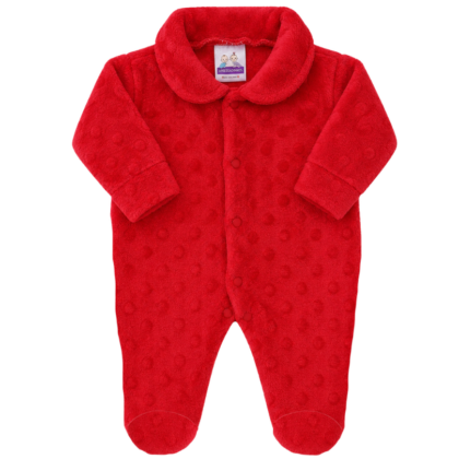 Macacão Prematuro Fleece 3D Poá