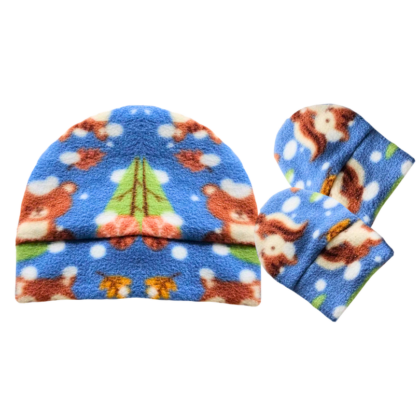 Kit Gorro e Luva Prematuro Microsoft Neve Geladinha PR1