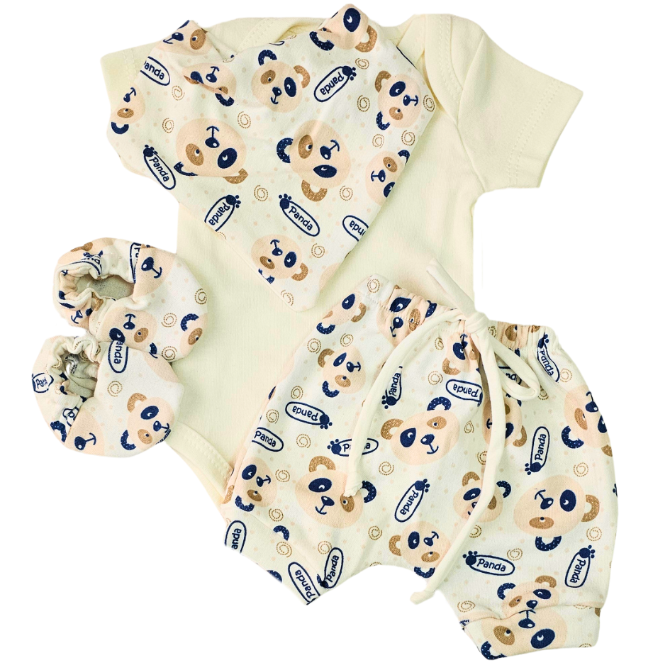 Conjunto Shorts Prematuro Urso Pandinha