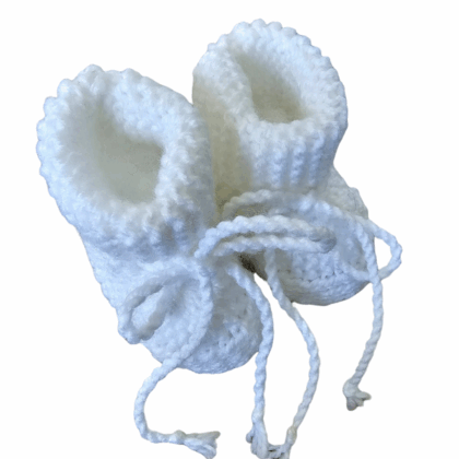 Sapatinho Prematuro Tricot Branco