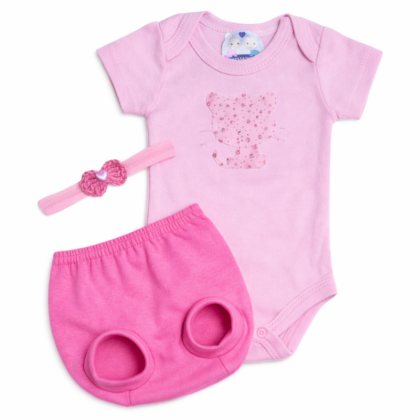 Conjunto Tapa Fralda Prematuro Suedine Gatinha