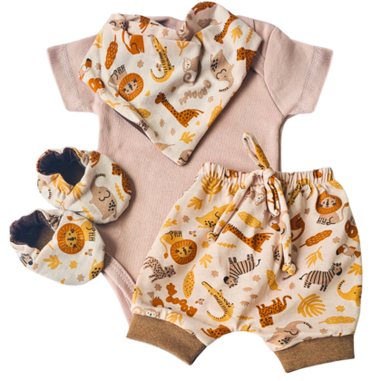 Conjunto Shorts Prematuro Zoo Feliz