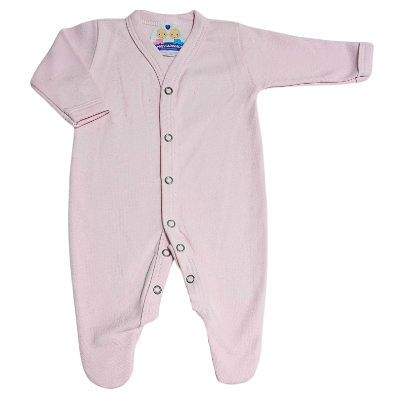 Macacão Prematuro Suedine Premium Rosa