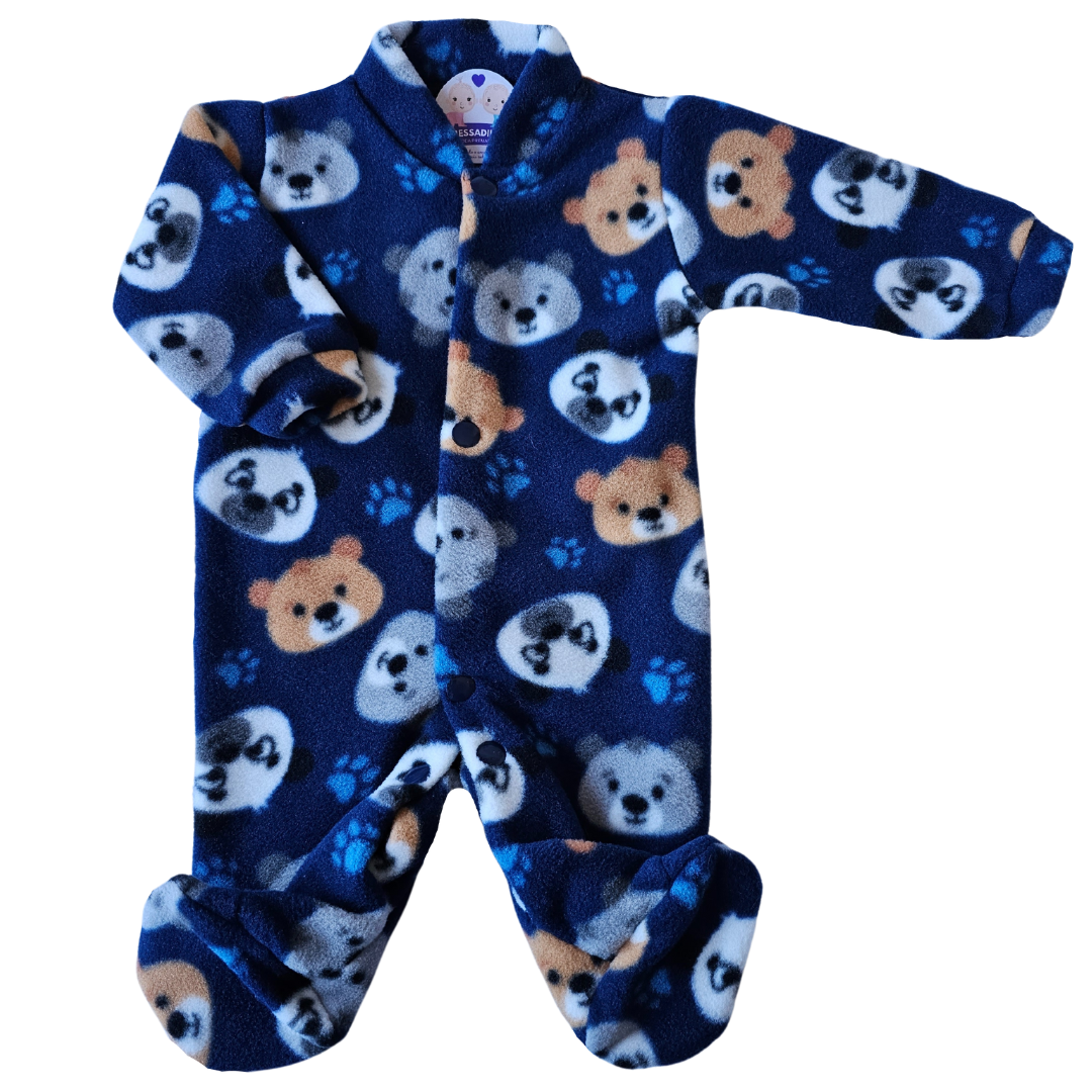 Macacão Prematuro Microsoft Urso Marinho