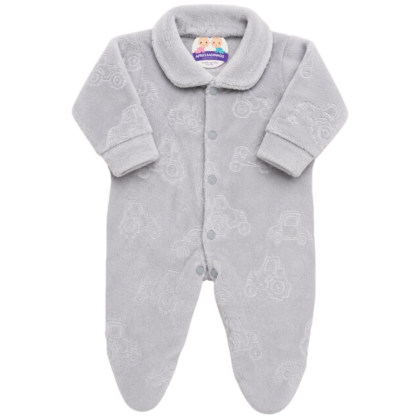 Macacão Prematuro Fleece 3D Tratorzinho