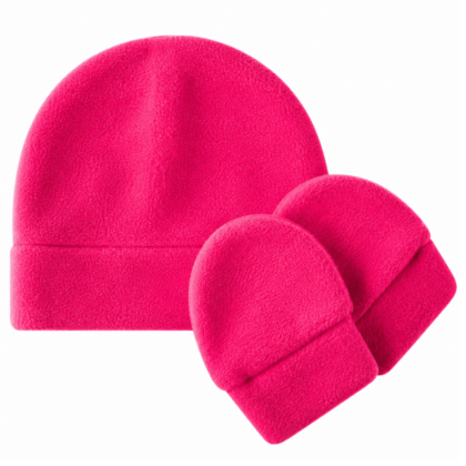 Kit Gorro e Luva Prematuro Microsoft Pink PR1