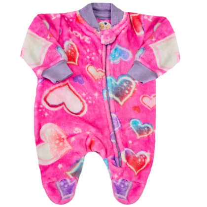 Macacão Prematuro Fleece Zíper Apaixone-se