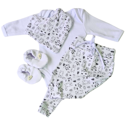 Conjunto Saruel Prematuro Ursinho Feliz