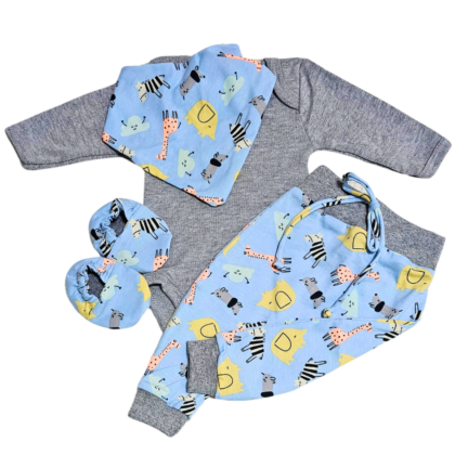 Conjunto Saruel Prematuro Zoo Azul