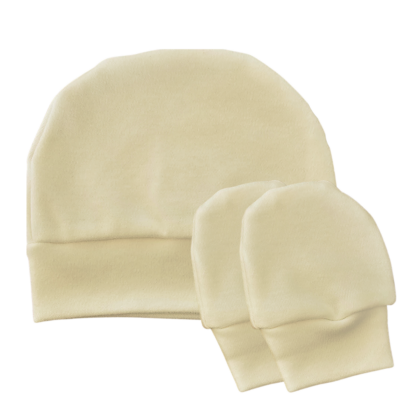 Kit Gorro e Luva Prematuro Algodão Off
