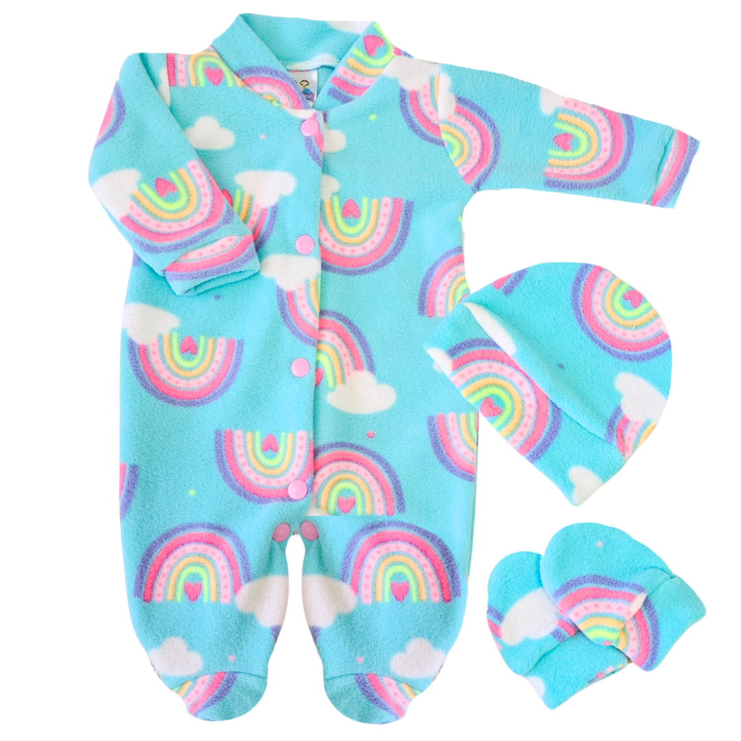 Kit Macacão Prematuro Microsoft Arco Íris