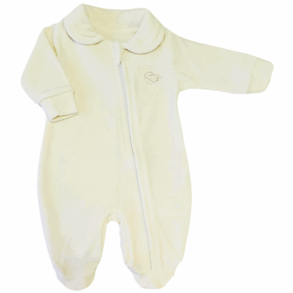 Macacão Prematuro Plush Zíper Luxo Off