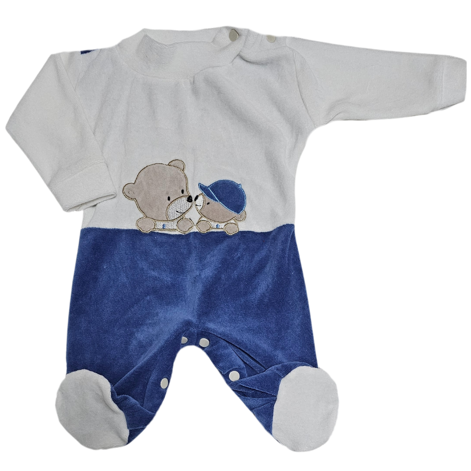 Macacão Prematuro Plush Bordado Ursinhos