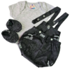 Jardineira Romper Prematuro Dino Black - Image 2