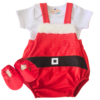 Jardineira Romper Prematuro Natal Apressadinho