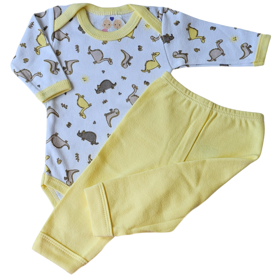 Body e Calça Prematuro Suedine Premium Dininhos