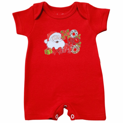 Macacão Curto Prematuro Suedine Meu Primeiro Natal