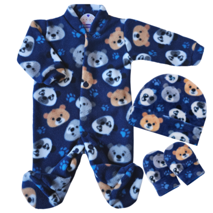 Kit Macacão Prematuro Microsoft Ursinhos