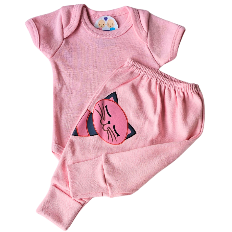 Body e Calça Prematuro Suedine Verão