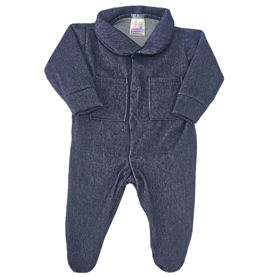 Macacão Prematuro Suedine Jeans Especial