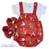 Jardineira Romper Prematuro Feliz Natal