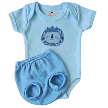 Conjunto Tapa Fralda Prematuro Suedine Leãozinho