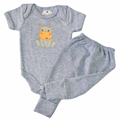 Body e Calça Prematuro Suedine Hipo Feliz