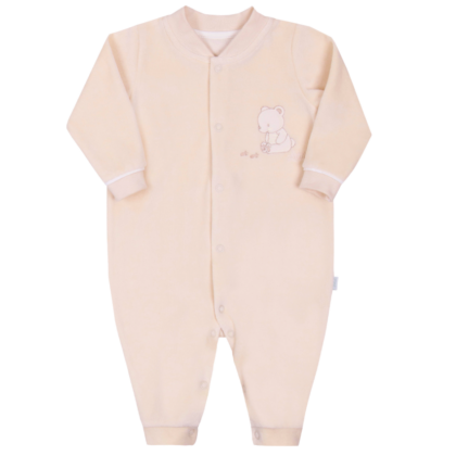 Macacão Prematuro Plush Luxo Delicado Bege